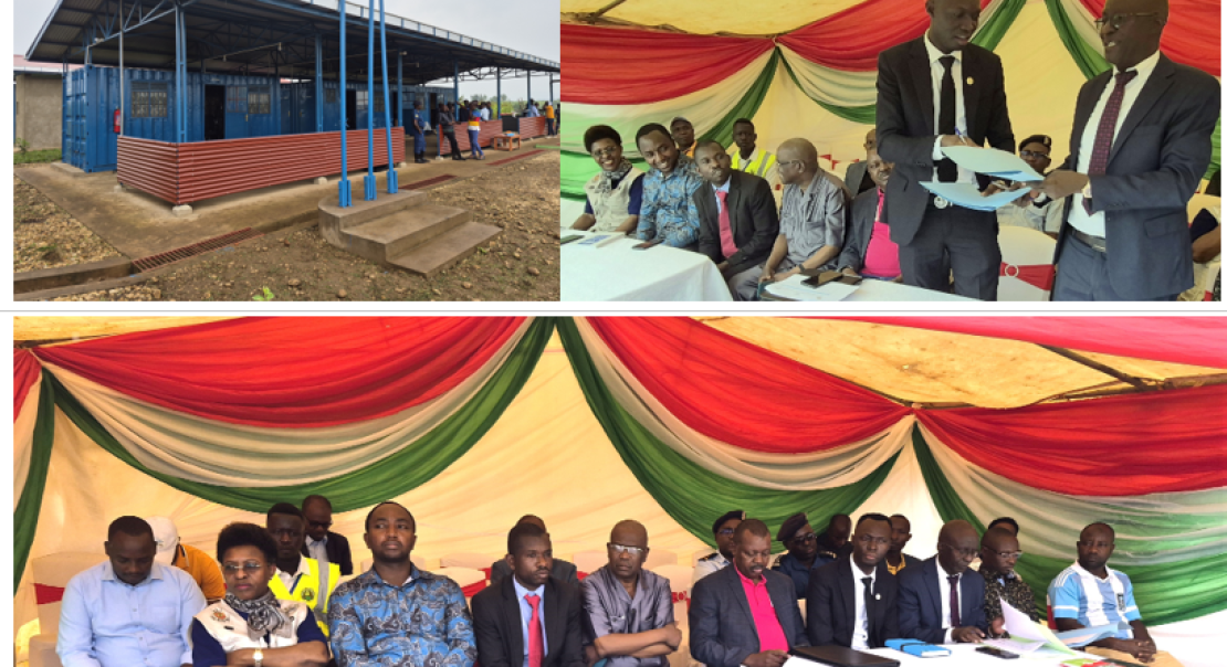 Le Gouvernement remet au Commissariat Général des Migrations des infrastructures provisoires pour la facilitation du commerce transfrontalier à Mparambo